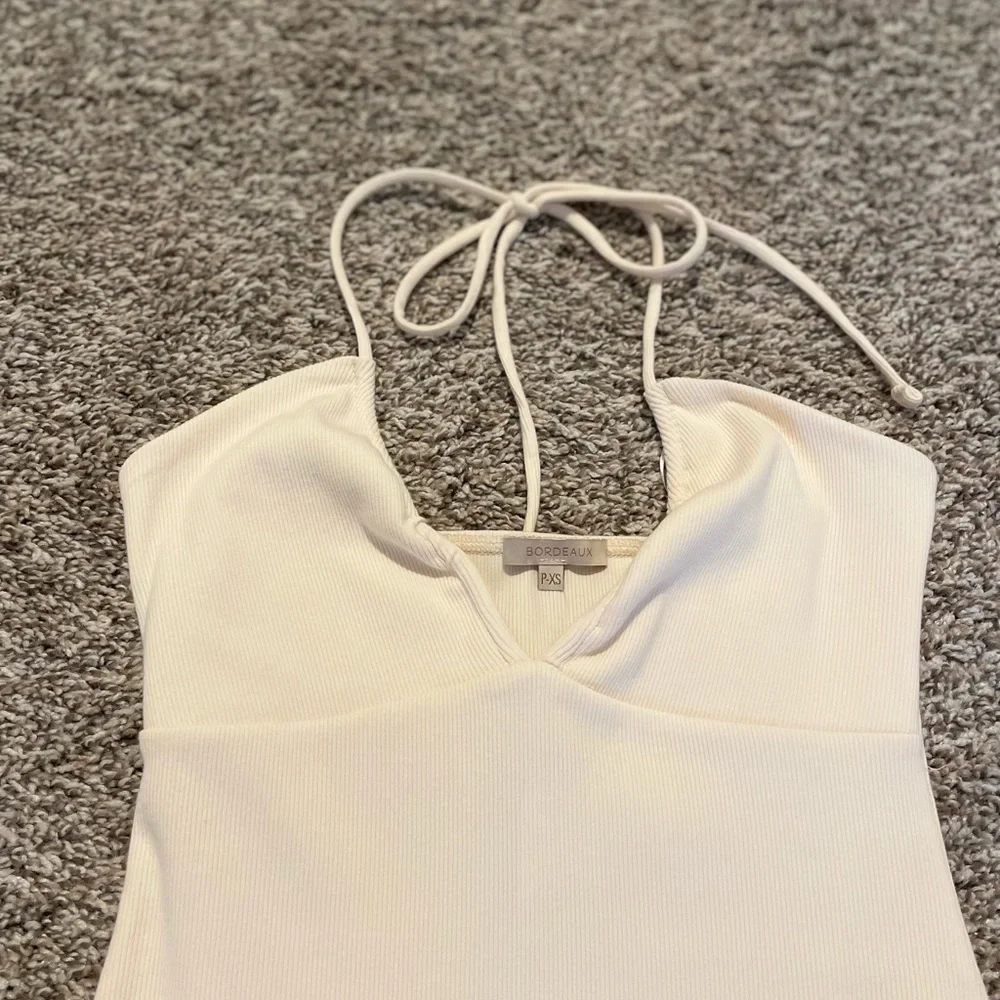 By Anthropologie U-Neck Halter Ruched Dress - Picture 8 of 10
